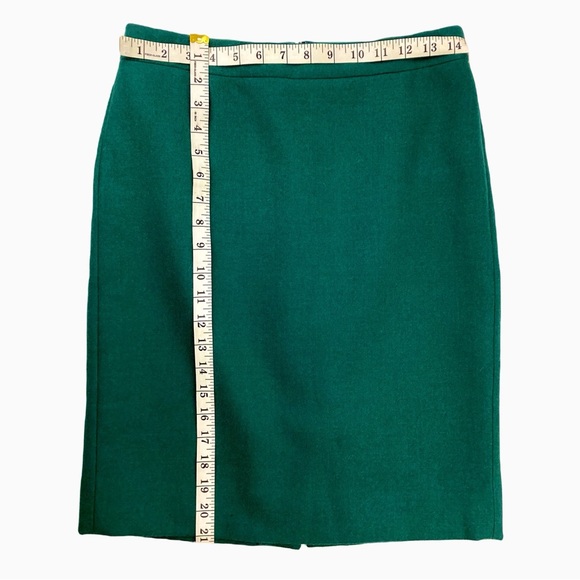 J Crew 100% Wool #2 Pencil Skirt. Emerald Green. Sz 4P - Picture 6 of 6